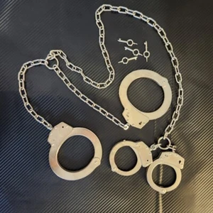 Double Lock Hand and Foot Clamp/Double Lock Chain and Leg Model Transport Cuffs - Picture 1 of 6