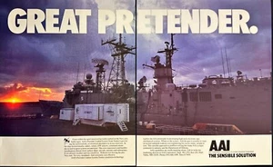 AAI Pierside Combat System US Navy anuncio impreso vintage de 2 páginas 1989 - Imagen 1 de 8