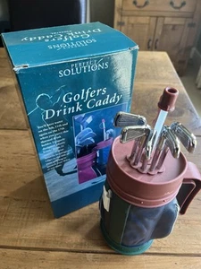 Golfers Drink Caddy Novelty Golf Gift Boxed Never Used - Picture 1 of 4