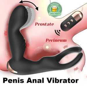 Anal Plug Butt Vibrating Couples Dildo Prostate Massager Male Penis Ring Sex Toy - Picture 1 of 13