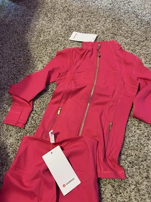 Chaqueta para mujer Lululemon Define Nulu rosa con cremallera dorada talla 6 Foto 1 de 2