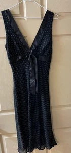 Womens Juniors TWENTY ONE Black Polka Dot Sleeveless Sun Dress Sz 6-8 - Picture 1 of 5