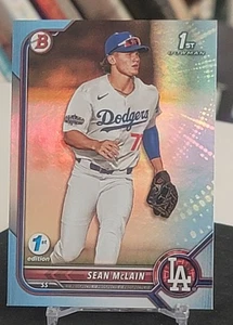 Bowman Draft 2022 primera edición - Sean McLain #BD-50 lámina azul cielo (RC) - Imagen 1 de 2