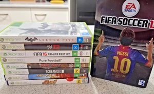 9 x Xbox 360 Games Good Condition, Screamride, Fifa, WW12, Batman, MX vs AV - Picture 1 of 10