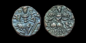 Ancient india copper coin of Lohara Dynasty kashmir SANGAMA DEVA 980-1028AD - Picture 1 of 3