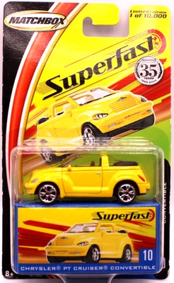Matchbox 2004 Superfast 35 aniversario Chrysler PT Cruiser Conv. amarillo Foto 1 de 4