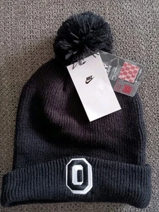 NWT MENS OHIO STATE BUCKEYES NIKE BLACK BEANIE/ TOBOGGAN BRAND NEW NIKE LOOK - Picture 1 of 4