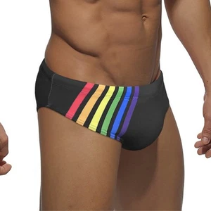 Mens Swimwear Bikini Briefs Swimming Trunks Comfortable Fashion Low Waist - Picture 1 of 27