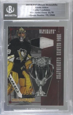 2003-04 ITG Ultimate Memorabilia 4th Edition /50 Marc-Andre Fleury Rookie RC - Image 1 of 2