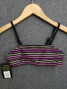 Art Class Girl's Striped Bralette Bikini Top Multicolor M 7-8 - Picture 1 of 8