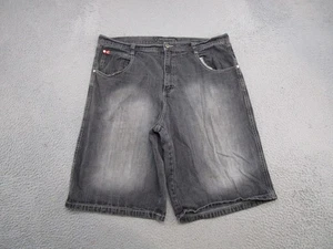 Pantalones Cortos de Jean Southpole Para Hombres 40 Gris Sueltos Y2K Denim Envejecido Ropa de Calle Urbana - Imagen 1 de 11