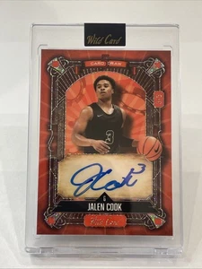 2024 Wild Card 5 Card Draw Jalen Cook Auto /5 - Picture 1 of 2