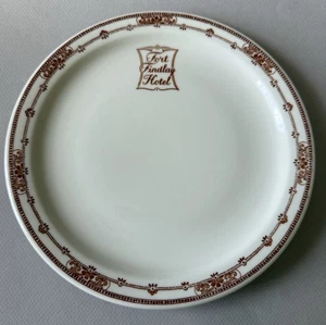 Vintage 1957 FORT FINDLAY HOTEL Ohio 8 1/4 inch Restaurant Plate JACKSON CHINA - Picture 1 of 5