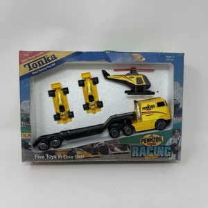 VTG Tonka Penzoil Racing Road Racing Play Toy Set (1025) With Box 1990 - Picture 1 of 10