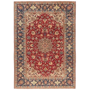 Alfombra persa anudada a mano Najafabad 378x266 cm lana Orient Carpet Rug roja - Imagen 1 de 11