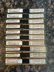 10X Micron 40GB (10 x 4GB) PC3-10600 IBM 43x5052 DDR3 Memory Modules - Picture 1 of 3