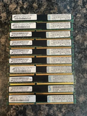 10X Micron 40GB (10 x 4GB) PC3-10600 IBM 43x5052 DDR3 Memory Modules - Image 1 of 3
