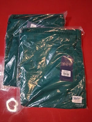2 Pair Men XL Cherokee Workwear Scrubs Fly Front Modern Pants Hunter Green WW140 - Image 1 of 4