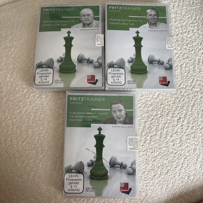 Meeting the Gambits Andrew Martin vol 1-2 Simon Williams the queens gambit CHESS - Image 1 of 2