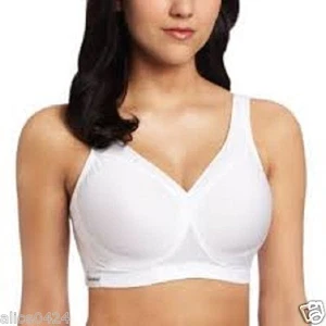 Sujetador deportivo Glamorise control medio sin cables 1006 34F blanco ""VENTA"" $57. - Imagen 1 de 5
