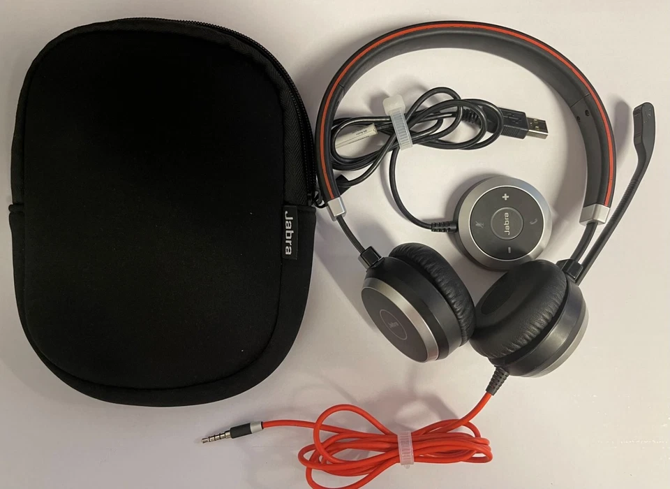 9xJabra EVOLVE 40MS Wired Stereo USB-A Headset HSC017+Link Controller ENC010+BAG - image 1 of 1