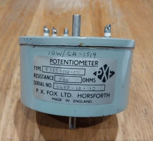 PXF Vintage Potentiometer 50K 50KΩ Type E355-BR-CT 10W/CA-1519 - Picture 1 of 3