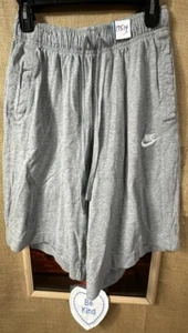 Nike youth M gray athletic elastic waist drawstring shorts solid flat Jordan - Picture 1 of 4