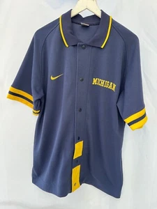 Vintage Nike Michigan Wolverines Basketball Warm Up Jacket Shooting Shirt - Picture 1 of 14