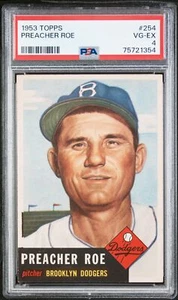1953 Topps Preacher Roe #254 PSA 4 NEW LABEL VINTAGE BASEBALL - Picture 1 of 2