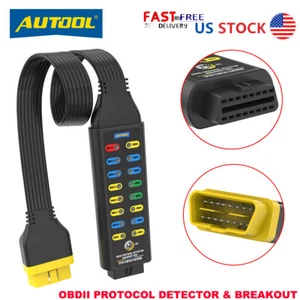 OBD2 Protocol Detector BreakOut Box Tester Automotive OBDII Diagnostic Scan Tool - Picture 1 of 12