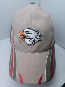 Boy Scouts of America Eagle Scout Stretch Flex Cap/Hat Khaki With Green And Red - Picture 1 of 5