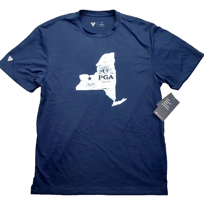 Camiseta para mujer PGA Oak Hill 2023 S azul pequeña manga corta himno de golf camiseta NY Foto 1 de 4