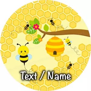 Bee Hive Animal Cake Topper Party Decoration Edible Birthday Custom Personalised - Picture 1 of 10