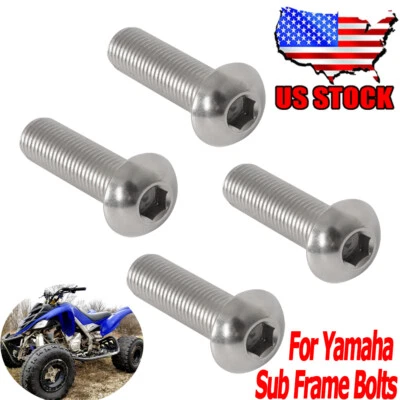 FOR YAMAHA RAPTOR 700 SUBFRAME SUB FRAME BOLTS STAINLESS STEEL YFZ450 2004-2023 - Image 1 of 4