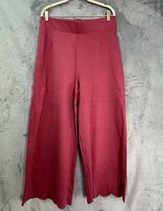 Zenana Outfitters Lounge Pull On Wide Leg Pants Desert Rose Sz 1X Scalloped Hem - Bild 1 von 13