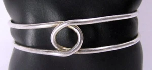 Vintage Cuff Bracelet Sterling Silver Wire Wrap - Picture 1 of 3