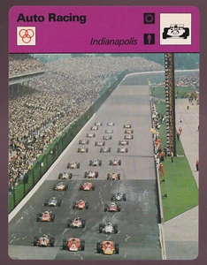INDIANAPOLIS MOTOR SPEEDWAY 500 Aerial Photo Race 1977 SPORTSCASTER CARD #06-02 - Picture 1 of 1