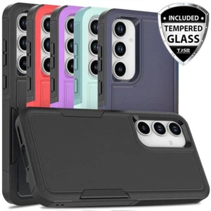 For Samsung Galaxy A35 5G Case Heavy-Duty Tough Dual Layer Cover +Tempered Glass - Picture 1 of 38