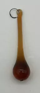 Vintage Bernstein Prinz Rupert Stil Träne Tropfen Glas Ornament 3,5" lang - Bild 1 von 3