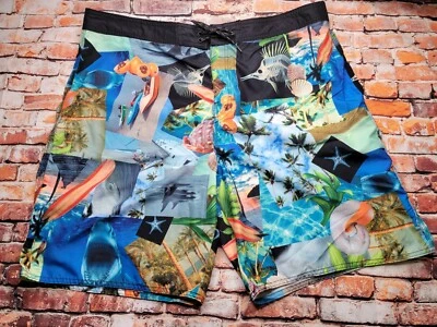 Joe Boxer Men Swim Trunks Board Shorts All Over Print Size 42 - Image 1 of 4