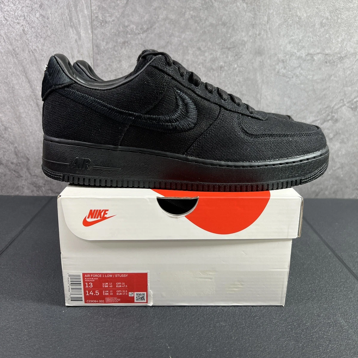Nike Air Force 1 Low Stussy Black for Sale | Authenticity