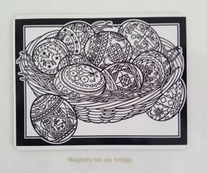 COLOUR IN DO IT YOURSELF MAGNET - EASTER EGGS - M741 - Picture 1 of 1