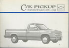 CHEVROLET C/K PickUp Betriebsanleitung 1996 Bedienungsanleitung Handbuch CK BA