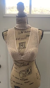 VICTORIA’S SECRET DREAM ANGELS SIZE M BRALETTE CHOKER GOLD STARS LINED PLUNGE - Picture 1 of 13