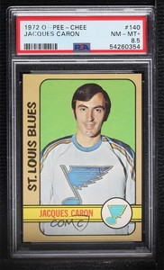 1972-73 O-Pee-Chee Jacques Caron #140 PSA 8.5 Rookie RC
