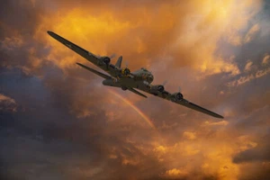 B17 Sally-B 2021 coloured sky canvas print various sizes free delivery - Picture 1 of 1