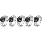  Set of 5 Fashion Ring Ladies Watch Rings for Girls Jewelry Miss Chic