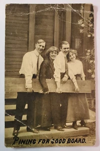 Pining For Good Wood - Postcard/Unposted/Written Message - Black & White -Satire - Picture 1 of 11