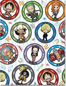 One Piece SD Badges Sublimation Throw Blanket  - Picture 1 of 1