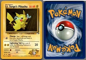 2000 Pokemon, Gym Heroes, #81/132 Lt. Surge's Pikachu, Common (b) - Picture 1 of 1